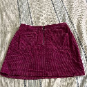 Ribbed cotton skirt